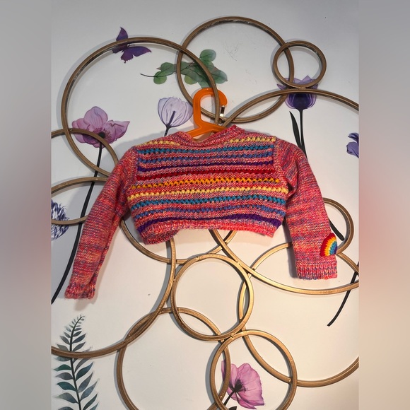Colorful Striped Knit Baby Cardigan - Picture 6 of 8